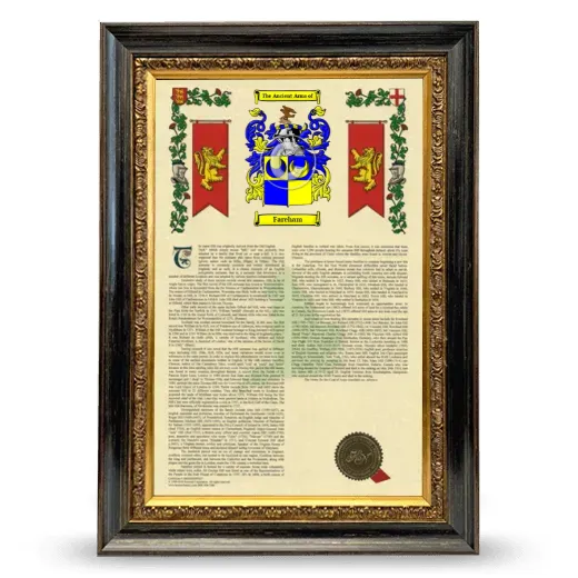 Fareham Armorial History Framed - Heirloom