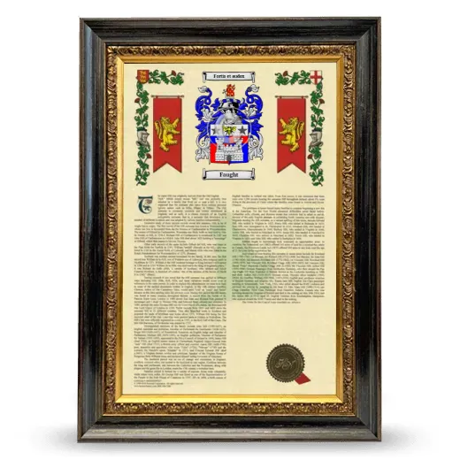 Faught Armorial History Framed - Heirloom