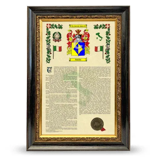 Fazzin Armorial History Framed - Heirloom
