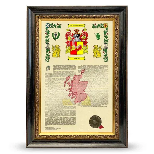 Fearns Armorial History Framed - Heirloom