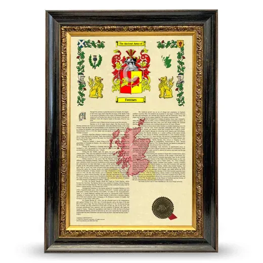 Feernes Armorial History Framed - Heirloom