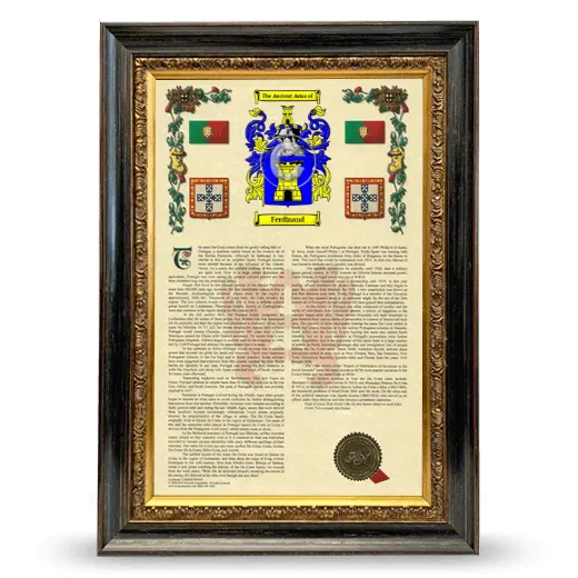 Ferdinand Armorial History Framed - Heirloom