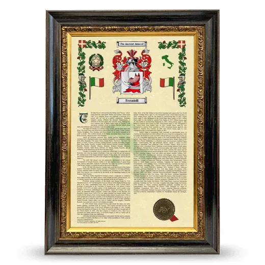 Ferraioli Armorial History Framed - Heirloom