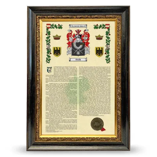 Fesch Armorial History Framed - Heirloom