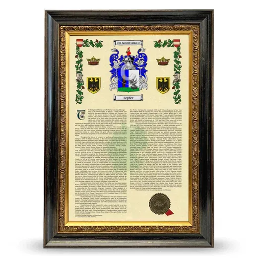 Feyder Armorial History Framed - Heirloom