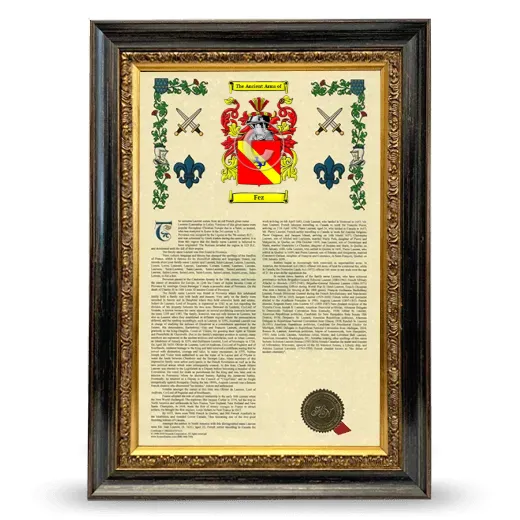 Fez Armorial History Framed - Heirloom
