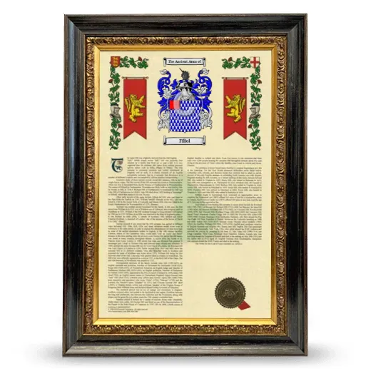 Filiol Armorial History Framed - Heirloom