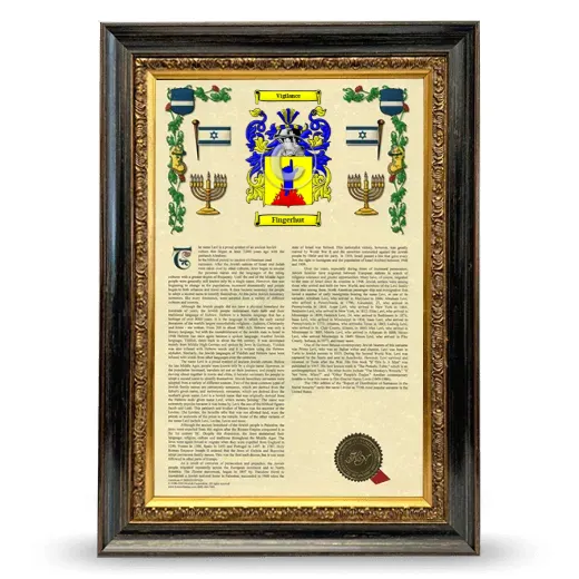 Fingerhut Armorial History Framed - Heirloom
