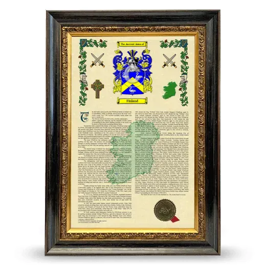 Finland Armorial History Framed - Heirloom