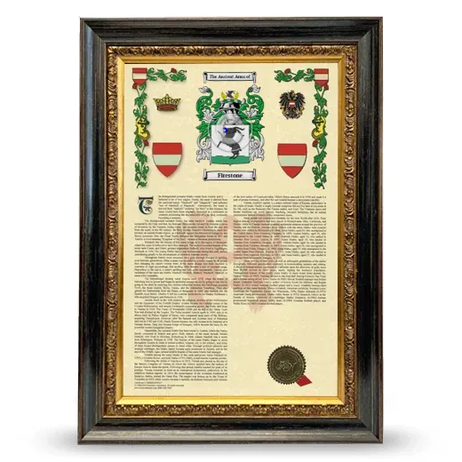 Firestone Armorial History Framed - Heirloom