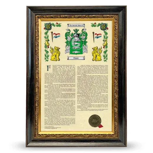 Fisser Armorial History Framed - Heirloom