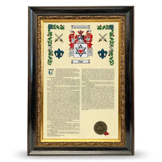 Flage Armorial History Framed - Heirloom