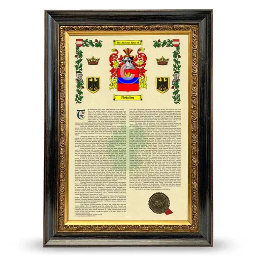 Fleischer Armorial History Framed - Heirloom