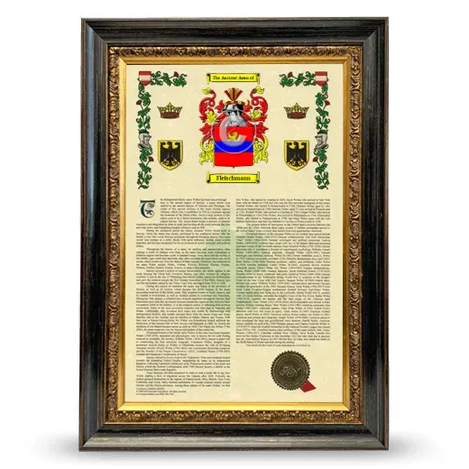 Fleischmann Armorial History Framed - Heirloom