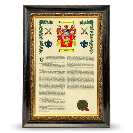 Flotte Armorial History Framed - Heirloom