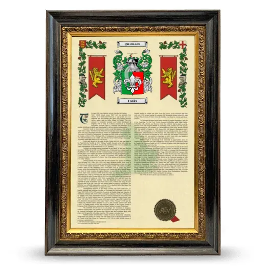 Foaks Armorial History Framed - Heirloom