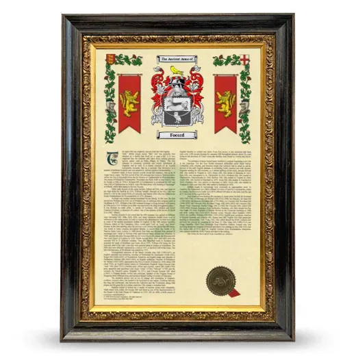 Foeard Armorial History Framed - Heirloom