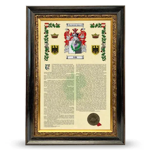 Folk Armorial History Framed - Heirloom
