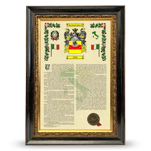 Forti Armorial History Framed - Heirloom