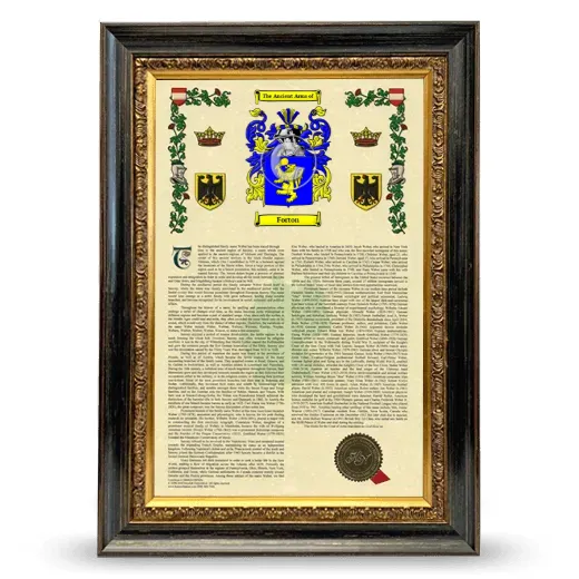 Forton Armorial History Framed - Heirloom