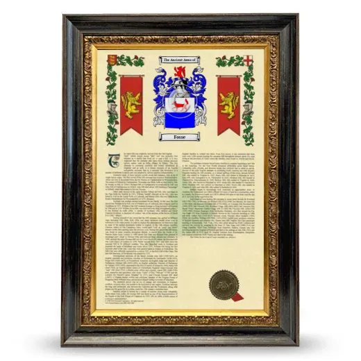 Fosse Armorial History Framed - Heirloom