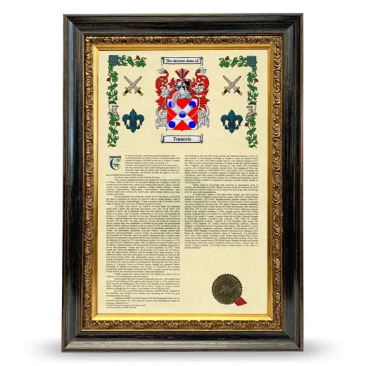 Francois Armorial History Framed - Heirloom