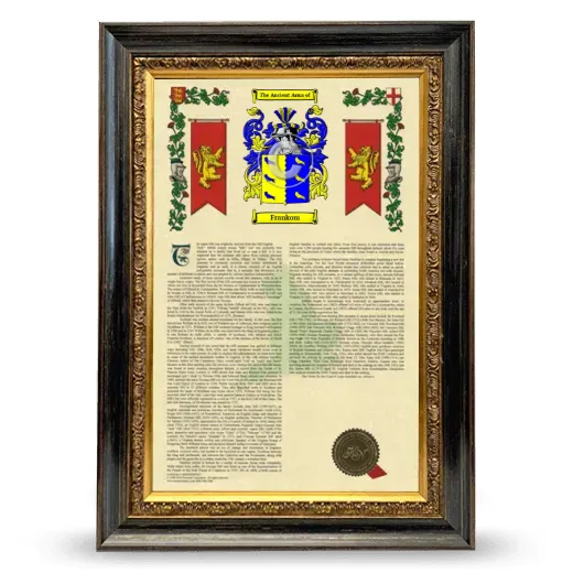 Frankom Armorial History Framed - Heirloom