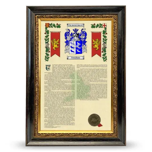 Frensham Armorial History Framed - Heirloom