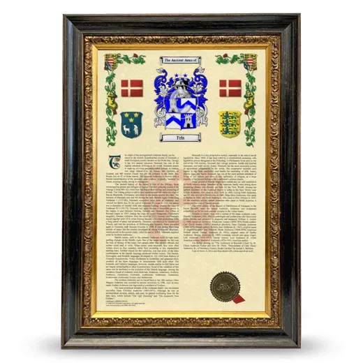 Fris Armorial History Framed - Heirloom