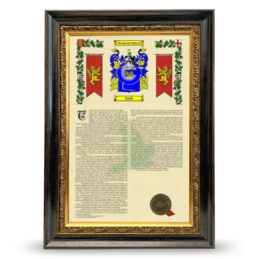 Fryth Armorial History Framed - Heirloom