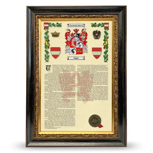 Fuges Armorial History Framed - Heirloom