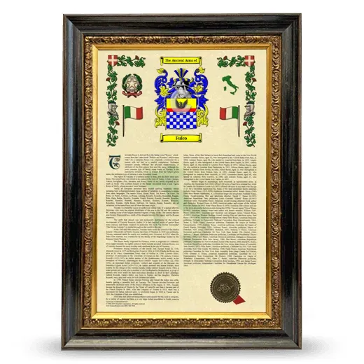 Fulco Armorial History Framed - Heirloom
