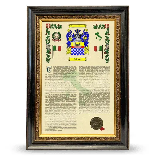 Fulconis Armorial History Framed - Heirloom