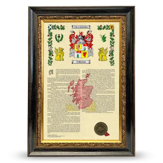 Fulkerson Armorial History Framed - Heirloom