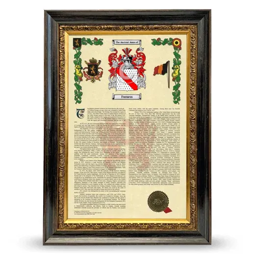 Furness Armorial History Framed - Heirloom