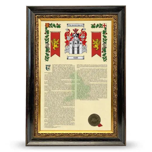 Gadd Armorial History Framed - Heirloom