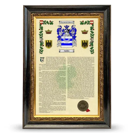 Gaelen Armorial History Framed - Heirloom