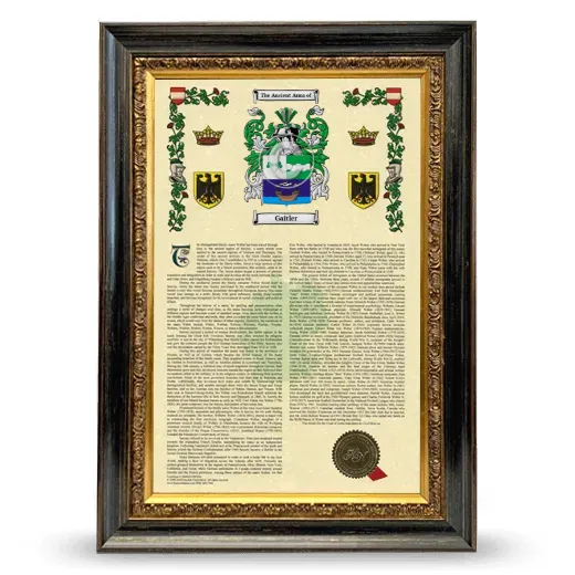 Gaitler Armorial History Framed - Heirloom