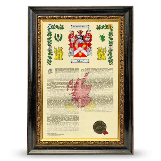 Galeon' Armorial History Framed - Heirloom