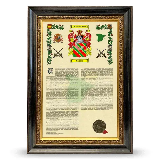 Galiano Armorial History Framed - Heirloom