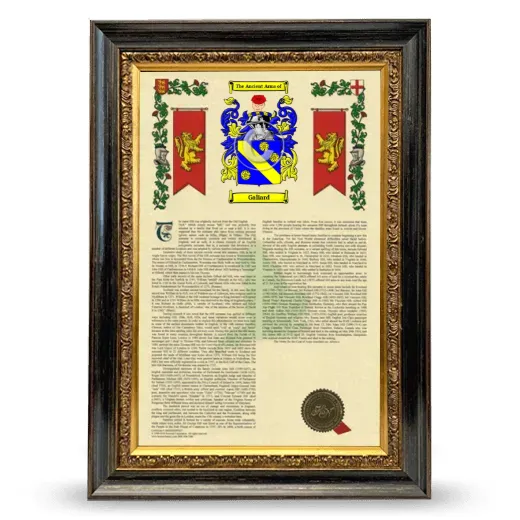 Galiard Armorial History Framed - Heirloom
