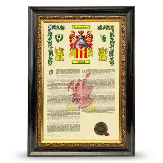 Garland Armorial History Framed - Heirloom