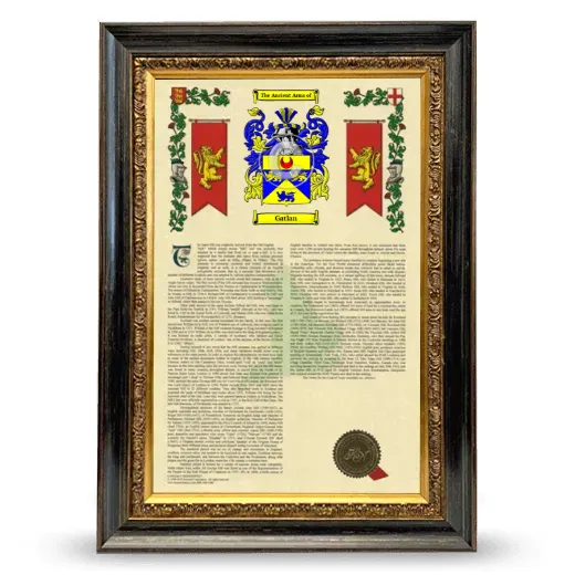 Gatlan Armorial History Framed - Heirloom