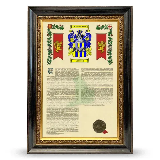Gatwood Armorial History Framed - Heirloom