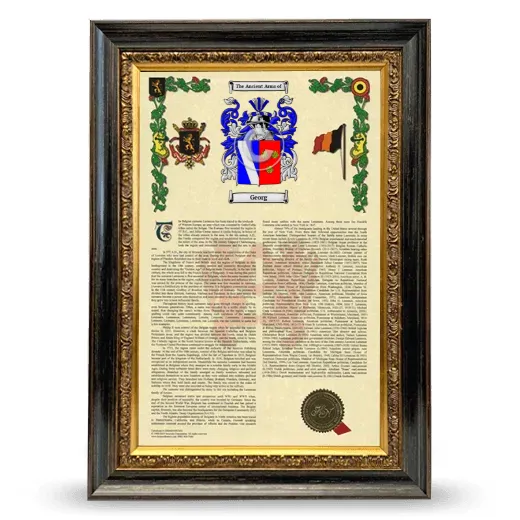 Georg Armorial History Framed - Heirloom