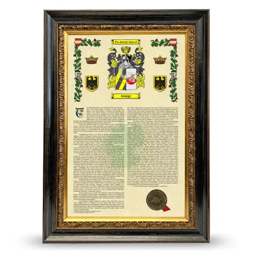 George Armorial History Framed - Heirloom