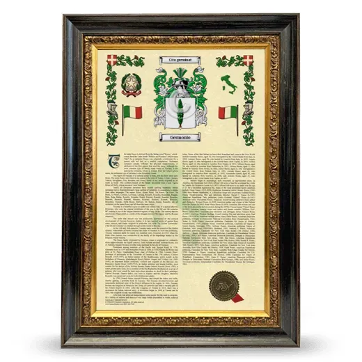 Germonio Armorial History Framed - Heirloom