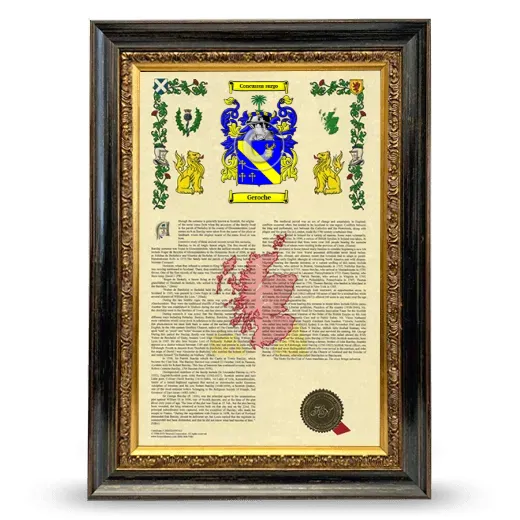 Geroche Armorial History Framed - Heirloom