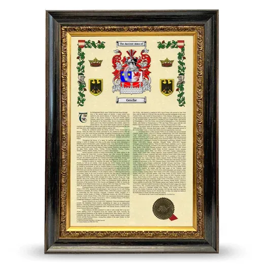 Gesche Armorial History Framed - Heirloom