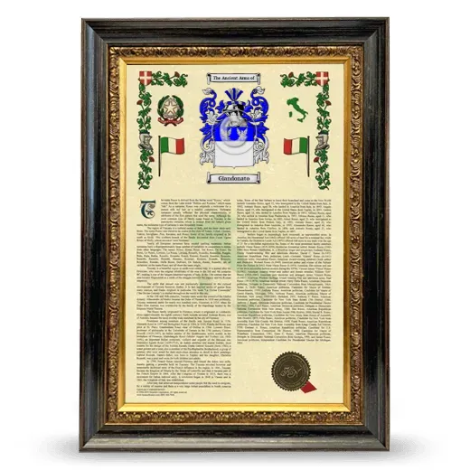 Giandonato Armorial History Framed - Heirloom